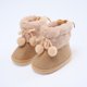 thumbnail image 1 of Toddler Girl Knitted Shoes First Walkers Snow Boots Newborn Baby Autumn Winter Cotton Warm Soft Sole Plush PrewalkerBlackS About 10.5cm He Qiyong unisex, 1 of 1