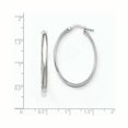 thumbnail image 2 of FJC Finejewelers 10k White Gold Polished Oval Hoop Earrings, 2 of 2