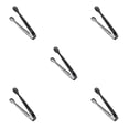 thumbnail image 1 of Shengyu Sugar Tong Portable Reusable Washable Solid Color Ice-cube Picker Indoor Kitchen Restaurant Food Serving Tool Clip Black 5Set, 1 of 6
