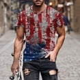 thumbnail image 1 of Qertyioot Hommes Imprimer Manches Courtes Col Rond T-shirt Mode Décontracté Manches Courtes, 1 of 5