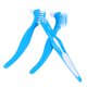thumbnail image 3 of EeaseMX Cepillo de dientes para dentaduras postizas, 3 unidades, cabezal doble, mango antideslizante, portátil, para uso doméstico, color azul., 3 of 7