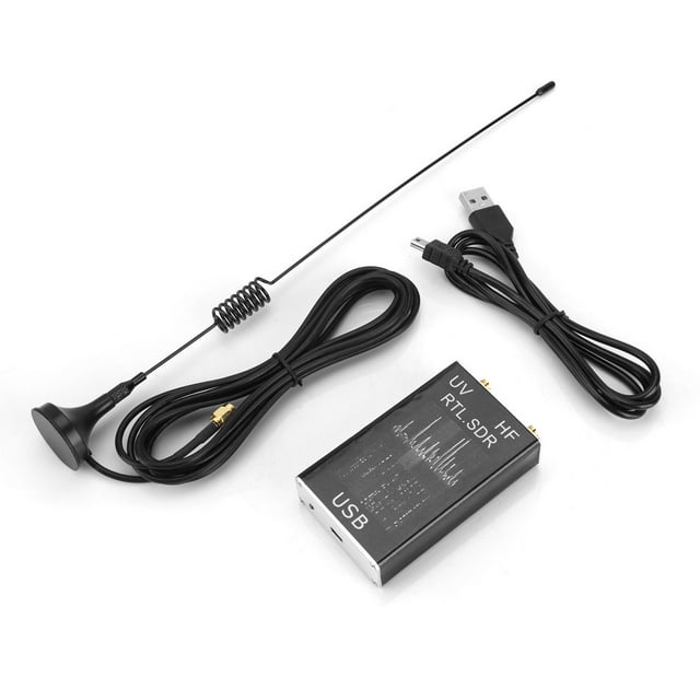 Receptor sintonizador USB U/V HF RTl sDR de banda completa de 100 KHz a 1,7 GHz/ Radio R820T + 8232