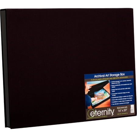 HG Concepts Art Photo Storage Box Eternity Archival Clamshell Box For Storing Artwork, Photos & Documents Deluxe Acid-Free Sturdy & Lined With Archival (Best Way To Store Paper Photos)