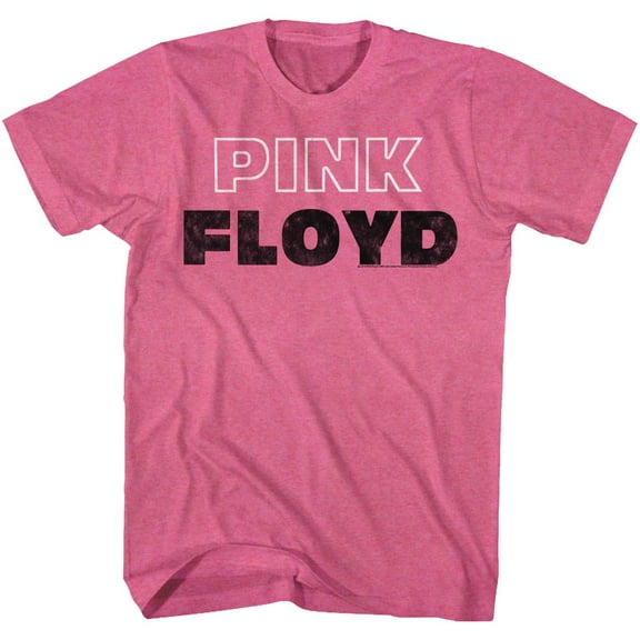 Pink Floyd Music Pink White Outline Adult Short Sleeve T Shirt