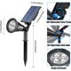 thumbnail image 4 of 2 Pack Solar LED Spotlight, 4 LED Waterproof Outdoor Garden Light, Cold White 6000K, for Christmas Tree, Fence, Patio, Party, 4 of 5