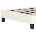 thumbnail image 5 of Luckynote Twin size Upholstered Princess Bed With Crown Headboard,Twin Size Platform Bed with Headboard and Footboard, Cream+Pink, 5 of 9