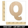 thumbnail image 2 of Letter Q Uppercase Fun Bold Font Wood Holiday Christmas Tree Ornament Unfinished DIY Pre-Drilled Craft, 2 of 7