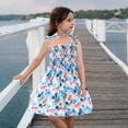 thumbnail image 2 of Fvwitlyh Little Girls Sleeveless Dresses Spaghetti Strap A-line Toddler Girls Dresses Summer Beach Dress 12M-6T, 2 of 5