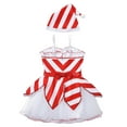 thumbnail image 3 of TiaoBug Kids Girls Christmas Dance Dress Sequins Mesh Tutu Skirt with Hat Dancewear, 3 of 7