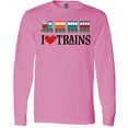 thumbnail image 3 of Inktastic I Love Trains Long Sleeve T-Shirt, 3 of 5