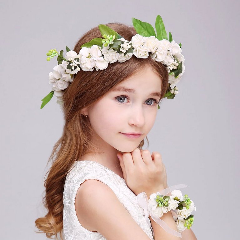 Women Floral Crown Boho Flower Headband Hair Wreath Floral  display picture 2