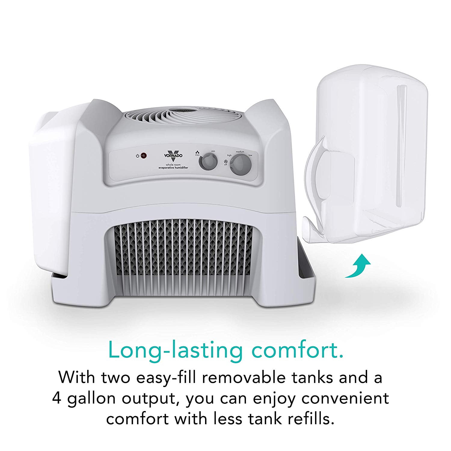 Vornado Whole Room Evaporative Vortex Humidifier with Intelligent Automatic Humidity Control with Kubicle Air Refreshener Bundle Included