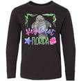 thumbnail image 3 of Inktastic Key West Florida Cute Swimming Manatee Long Sleeve Youth T-Shirt, 3 of 5