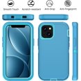 thumbnail image 2 of FABEN-for iPhone 12 Pro Max Protective Case, Heavy Duty [Shockproof] [Dropproof] [Dustproof] Phone Case 3-Layer Rugged Hard Cover, Lake Blue, 2 of 4