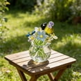 thumbnail image 6 of DefiDgd Handmade Mini Glass Flower Vase Decoration,Glass Flowers Bouquet Small Table Ornaments for Birthday Table Centerpiece Garden Home Decoration,Gift for Mom Women Friends(Yellow), 6 of 6
