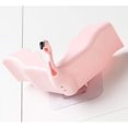 thumbnail image 4 of Caja de jabón autoadhesiva montada en la pared Contenedor de jabón en forma de flamenco creativo Soporte para jabón Estante de almacenamiento de jabonera sin perforaciones para baño (rosa), 4 of 5