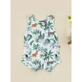 thumbnail image 2 of Franhais Baby Romper, Sleeveless Crew Neck Animals Print Button Closure Summer Bodysuit for Girls Boys, 2 of 8
