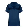 thumbnail image 4 of Miqool Womens Silk Satin Tops Short Sleeve V Neck Dressy Shirts Business Casual Work Blouses S-2XL, 4 of 7