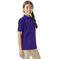 thumbnail image 5 of Classroom School Uniforms Adult Short Sleeve Pique Polo CR832X, 4XL, Dark Purple, 5 of 7