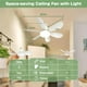 thumbnail image 5 of Ventilador de techo con luz y mando a distancia, luz regulable con 3 velocidades, LED regulable, 5 aspas, ventilador de techo inalámbrico con luz para cocina, dormitorio y habitaciones pequeñas, 5 of 5