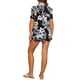thumbnail image 3 of Conjuntos de 2 piezas INSPIRE CHIC para mujeres, camisa de botones de flores tropicales y pantalones cortos, ropa de playa casual XS negra, 3 of 6