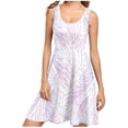 thumbnail image 2 of FcBaudy Robe Sans Manches à Col Rond, Robes d'Été pour Femmes, Robes pour Femmes Mode d'Été pour Dames Robe Longue Imprimée Sans Manches Robe pour Femme, 2 of 5