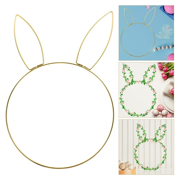 VERDANVERSE Guirnalda Floral Con De En Aro Metálico Dorado Ideal Para Creación