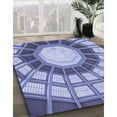 thumbnail image 3 of Ahgly Company Machine Washable Indoor Rectangle Transitional Deep Periwinkle Purple Area Rugs, 3' x 5', 3 of 7