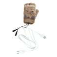 thumbnail image 1 of Gants Chauffants Réglables Demi-Doigts USB Chargeant Exquis Chauffage Flip Gants Sans Doigts pour l'Extérieur, 1 of 10
