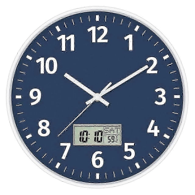 Silent Digital Clock with Date Temperature Weekday Display for Home Office 10
