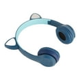 thumbnail image 3 of Auriculares inalámbricos con forma de gato, sonido HiFi, luminosos, estéreo, Bluetooth, para el hogar, la escuela y la oficina, color azul oscuro., 3 of 14