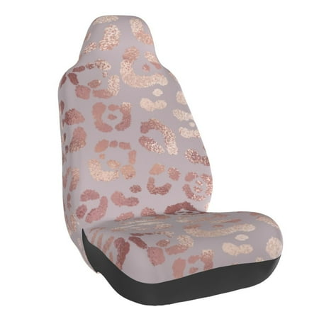 Elastic Car Seat Cover Seat Protection And Anti-Pollution Seat Cover Suitable For Most Car Seats. Such As: Cars Suvs Trucks Vans Etc. Elegant Rose Gold Leopard Skin