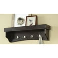 thumbnail image 2 of Shaker Cottage Tray Shelf Coat Hook with Bench Set, Chocolate, 2 of 7