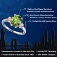 thumbnail image 2 of Gem Stone King 3.30 Ct Oval Green Peridot Pink Lab Grown Diamond 925 Sterling Silver Ring, 2 of 6