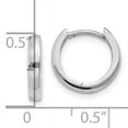 thumbnail image 4 of 14k White Gold Round Hinged Hoop Earrings, 4 of 8