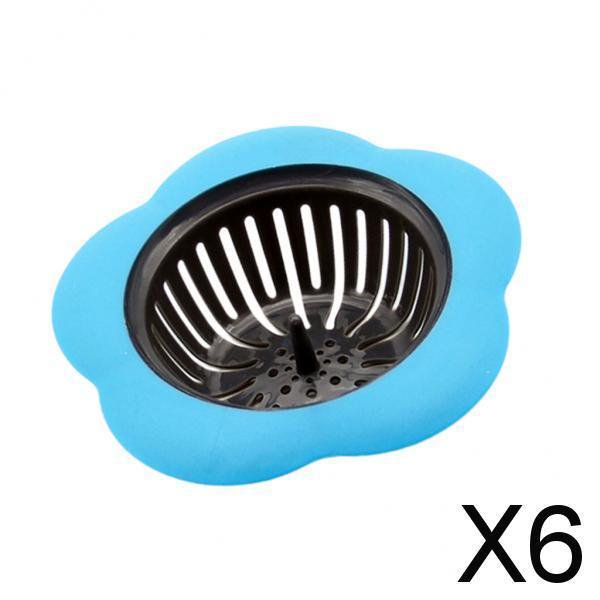 3x drenaje de baño, cubierta de colador para bañera y ducha, tapón para lavabo, azul 6 piezas