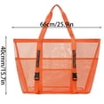thumbnail image 6 of Mesh Beach Bag with Zipper,Large Beach Tote Bags for Women,Pool Swim Bag, Travel Tote Bags,Beach Vacation Essentials,Orange, 6 of 6