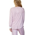thumbnail image 4 of Doublju Women's Long Sleeve Henley Pajama Sleepwear 2 Pcs Set, 4 of 4