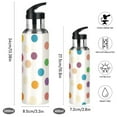 thumbnail image 2 of Yayeee 20oz Insulated Water Bottle Double Wall Stainless Steel with Flip Straw Lid, Polka Dot, 2 of 7