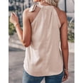 thumbnail image 6 of BTFBM Women Sleeveless Tie Mock Neck Spring Summer Tops Loose Casual Side Bow Satin Halter Tank Top Blouses Shirts Clothes, 6 of 6