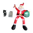 thumbnail image 4 of Adorno inflable de Papá Noel para decoración navideña al aire libre con figura iluminada por LED, Papá Noel engrosado de poliéster 210T adecuado para, 4 of 9