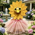 thumbnail image 1 of Conjunto de decoración de girasoles para estatua de jardín o porche – Traje de ganso navideño con accesorios festivos para Pascua, Halloween y celebraciones de fiestas., 1 of 6
