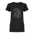 thumbnail image 2 of Unicorn Artistic Line Art Shaped T-Shirt Women -Image by Shutterstock, Female Small, 2 of 4