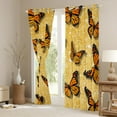 thumbnail image 3 of Feelyou Dreamy Butterfly Gold Black Out Curtains for Girl, Fashion Princess Curtains Pack of 2 (42x63 Each), Modern Sequin Print Bedroom Curtains, Living Room Curtains Decor, 3 of 6