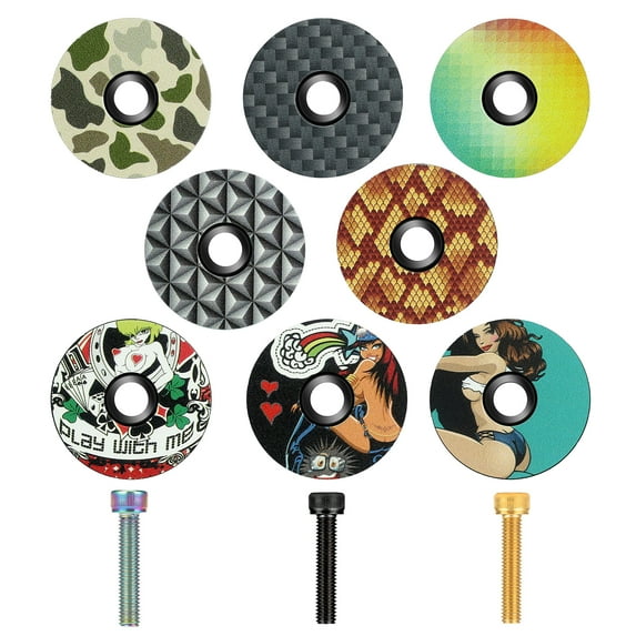 SPRING PARK Bicycle Stainless Steel Fork Tube Bike Headset Top Cap Cover Plug Tight Thread Pitch for MTB Mountain Road 28.6mm Fork Tube