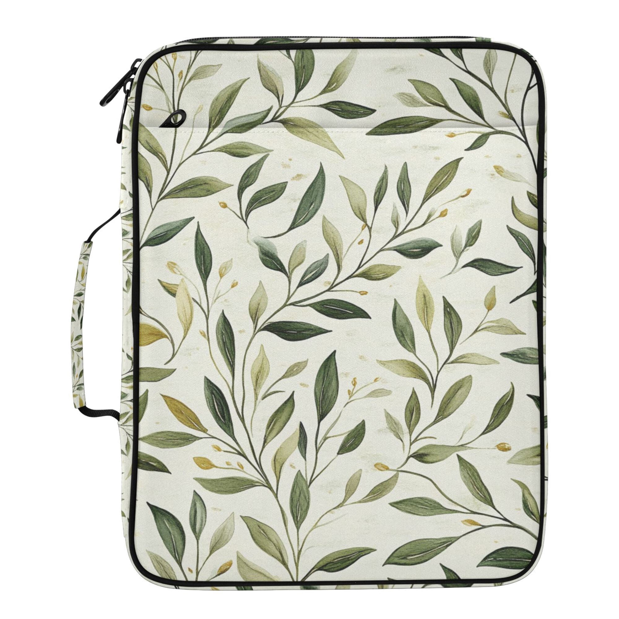 FORMRS Accordion File Folder A4 Size 7-Pocket Expanding Document Organizer Bag with 3 Ring Binder, Lush Greenery