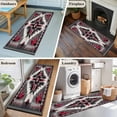 thumbnail image 5 of 2'x6' Rug Runners for Hallways Kitchen, Red Grey Boho Non Slip Entryway Beside Floor Carpet Runner, Geometric Ethnic Abstract Retro Washable Laundry Room Bedroom Throw Rugs Mat for Family Pet, 5 of 8