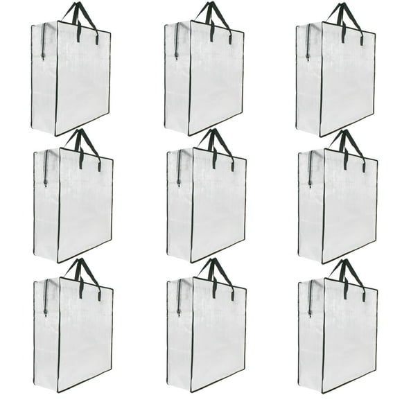 Bolsas de almacenamiento GONGKANGYU, paquete de 9 unidades, transparentes, 66 x 66 x 22 cm, con cierre