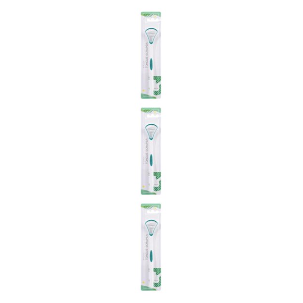 Vogacara Raspador de lengua Limpieza bucal Aliento fresco Lengua Silicona PP Herramienta de raspado Cuidado bucal, Verde Verde 3piezas Vogacara CBP169573