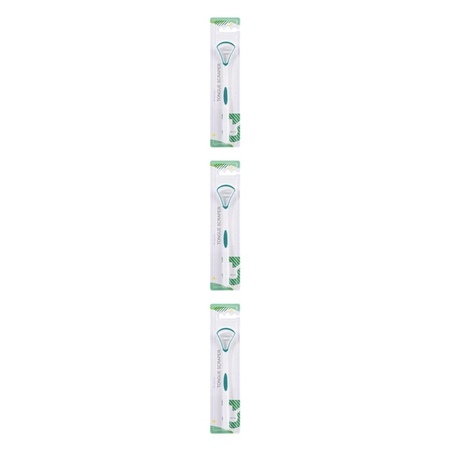Vogacara Raspador de lengua Limpieza bucal Aliento fresco Lengua Silicona PP Herramienta de raspado Cuidado bucal, Verde Verde 3piezas Vogacara CBP169573